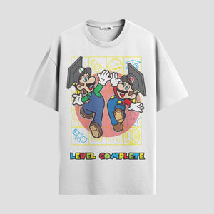 Playera urbana de anime y gaming ExtraLife MX, corte Standard Fit unisex ligero y transpirable en color Deep Black y Pure White, ropa de uso diario para gym y casual.