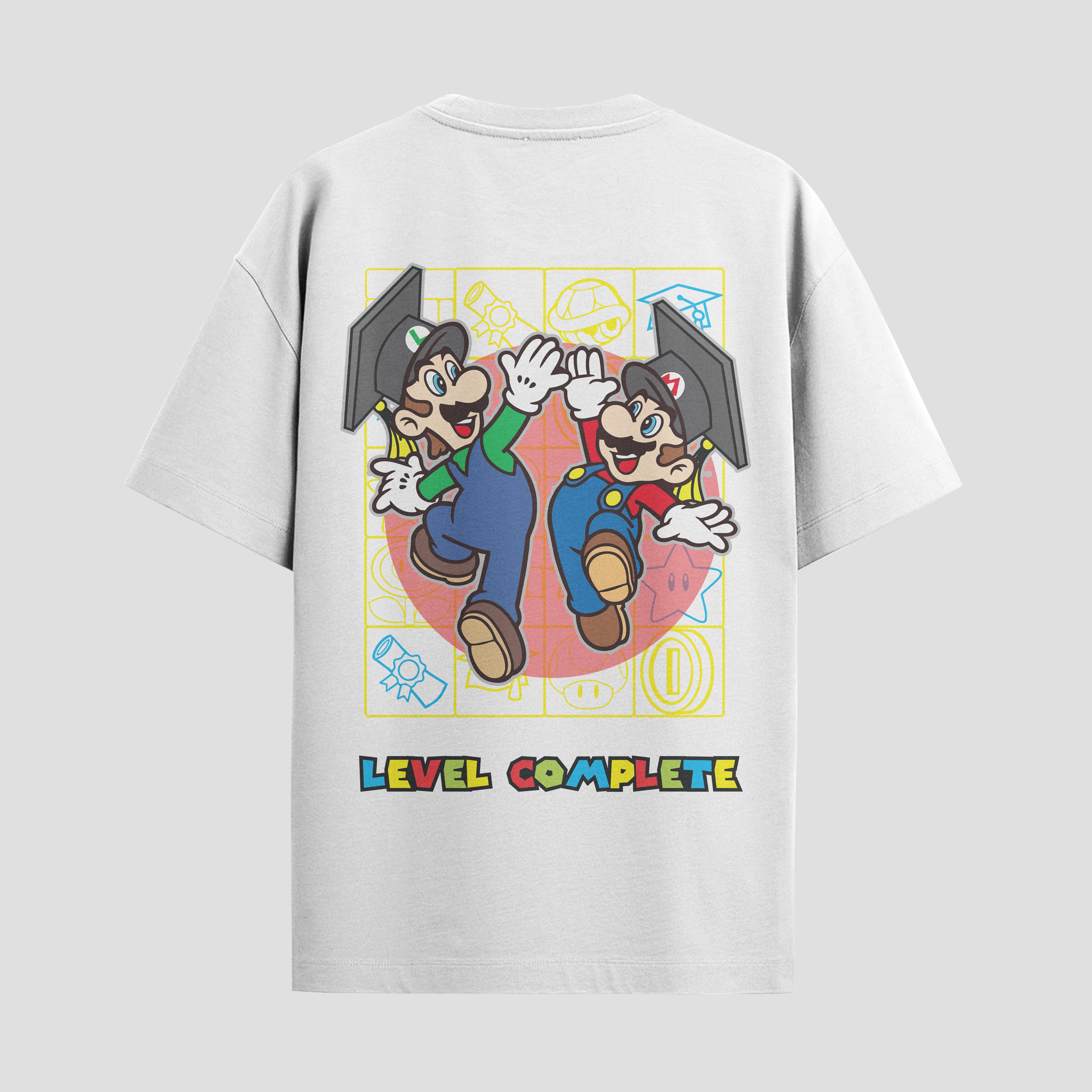 Playera urbana de anime y gaming ExtraLife MX, corte Standard Fit unisex ligero y transpirable en color Deep Black y Pure White, ropa de uso diario para gym y casual.