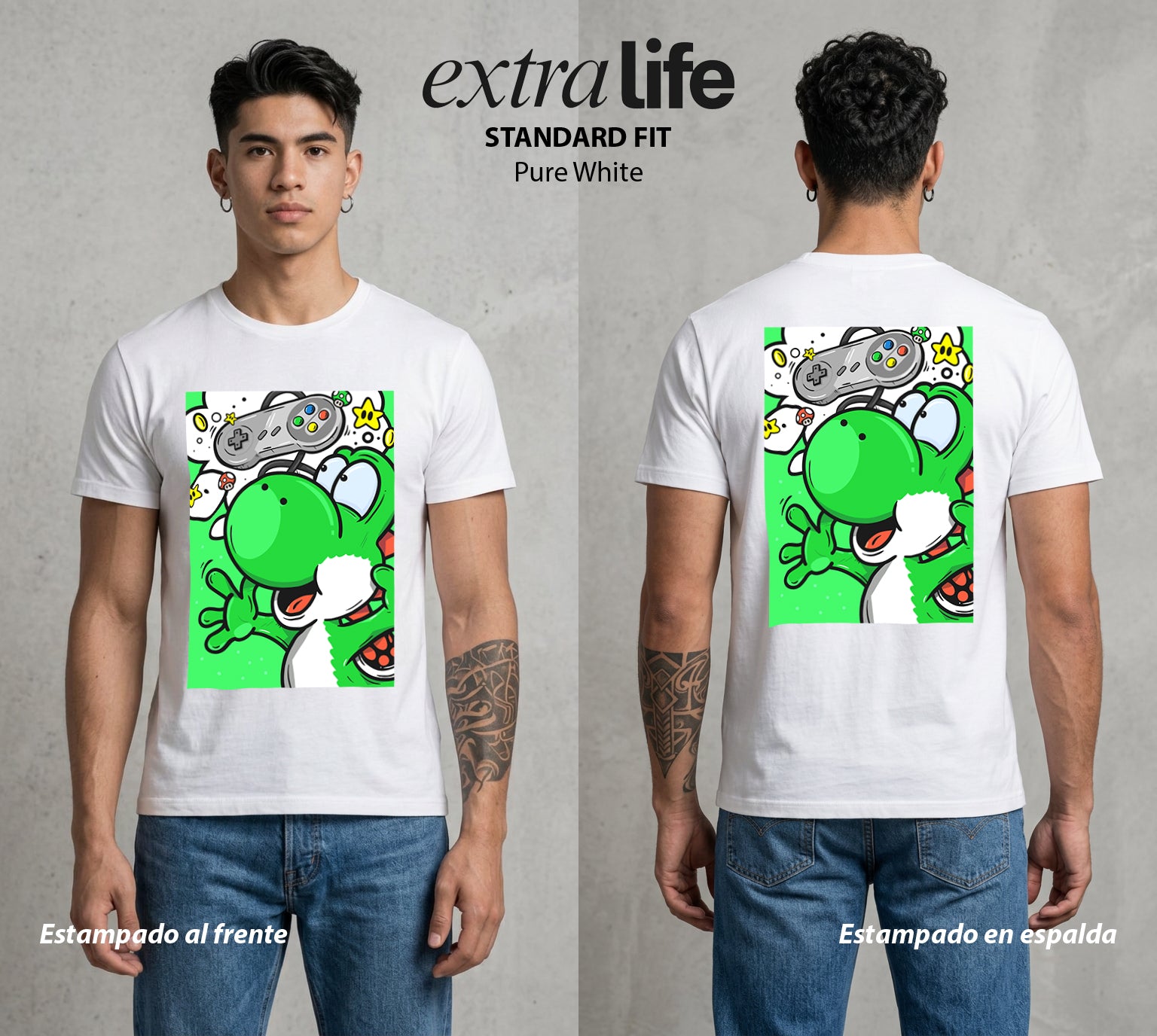 El Reino del Fontanero | El Fontanero Estelar #02336 - Playera Standard Fit | Pure White - Foto en modelo