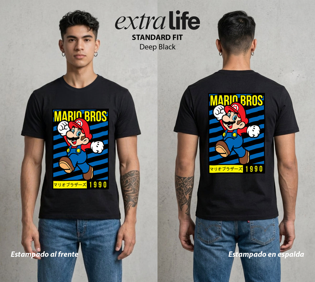 El Reino del Fontanero | El Explorador del Reino #02337 - Playera Classic Premium | Deep Black - Foto en modelo