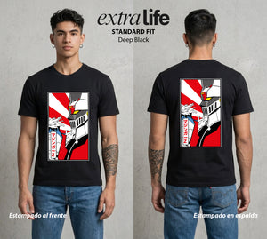 El Coloso de Acero | El Poder del Acero #02344 - Playera Standard Fit | Deep Black - Foto en modelo