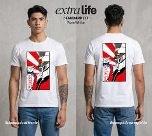 El Coloso de Acero | El Poder del Acero #02344 - Playera Standard Fit | Pure White - Foto en modelo