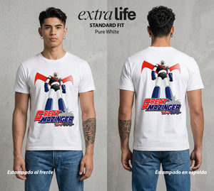 El Coloso de Acero | El Puño del Robot #02345 - Playera Classic Premium | Pure White - Foto en modelo