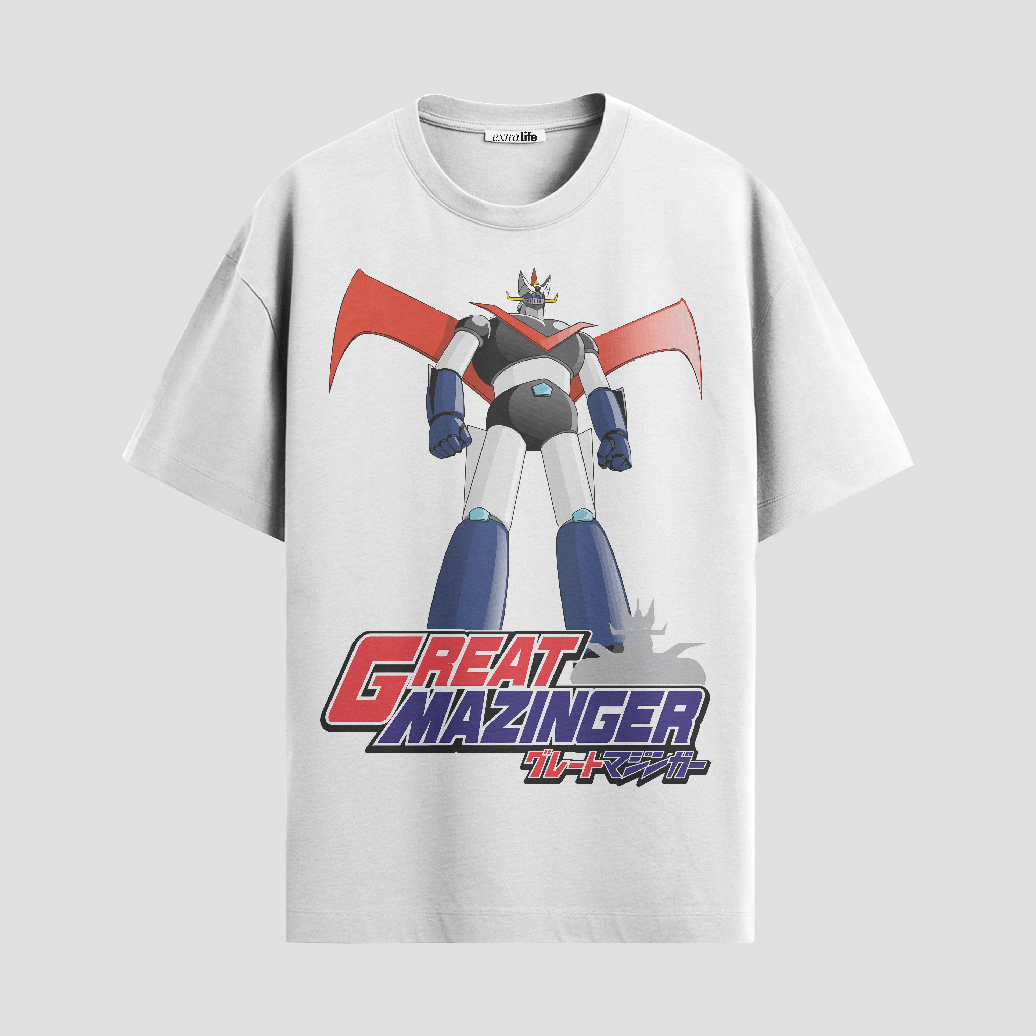 Playera urbana de anime y gaming ExtraLife MX, corte Standard Fit unisex ligero y transpirable en color Deep Black y Pure White, ropa de uso diario para gym y casual.