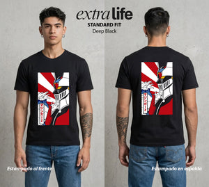 El Coloso de Acero | El Poder del Acero #02346 - Playera Classic Premium | Deep Black - Foto en modelo