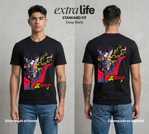 El Coloso de Acero | El Puño del Robot #02350 - Playera Classic Premium | Deep Black - Foto en modelo
