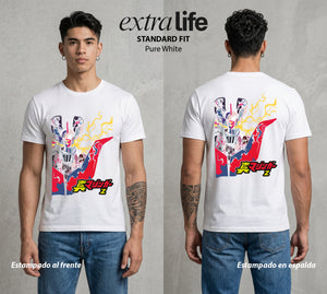 El Coloso de Acero | El Puño del Robot #02350 - Playera Standard Fit | Pure White - Foto en modelo