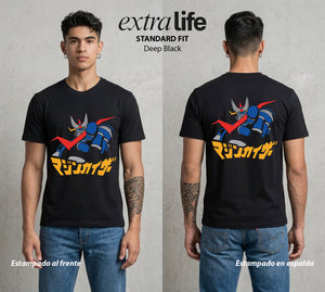 El Coloso de Acero | El Poder del Acero #02351 - Playera Standard Fit | Deep Black - Foto en modelo