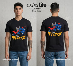 El Coloso de Acero | El Poder del Acero #02351 - Playera Classic Premium | Deep Black - Foto en modelo