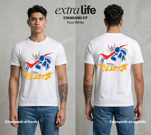 El Coloso de Acero | El Poder del Acero #02351 - Playera Classic Premium | Pure White - Foto en modelo