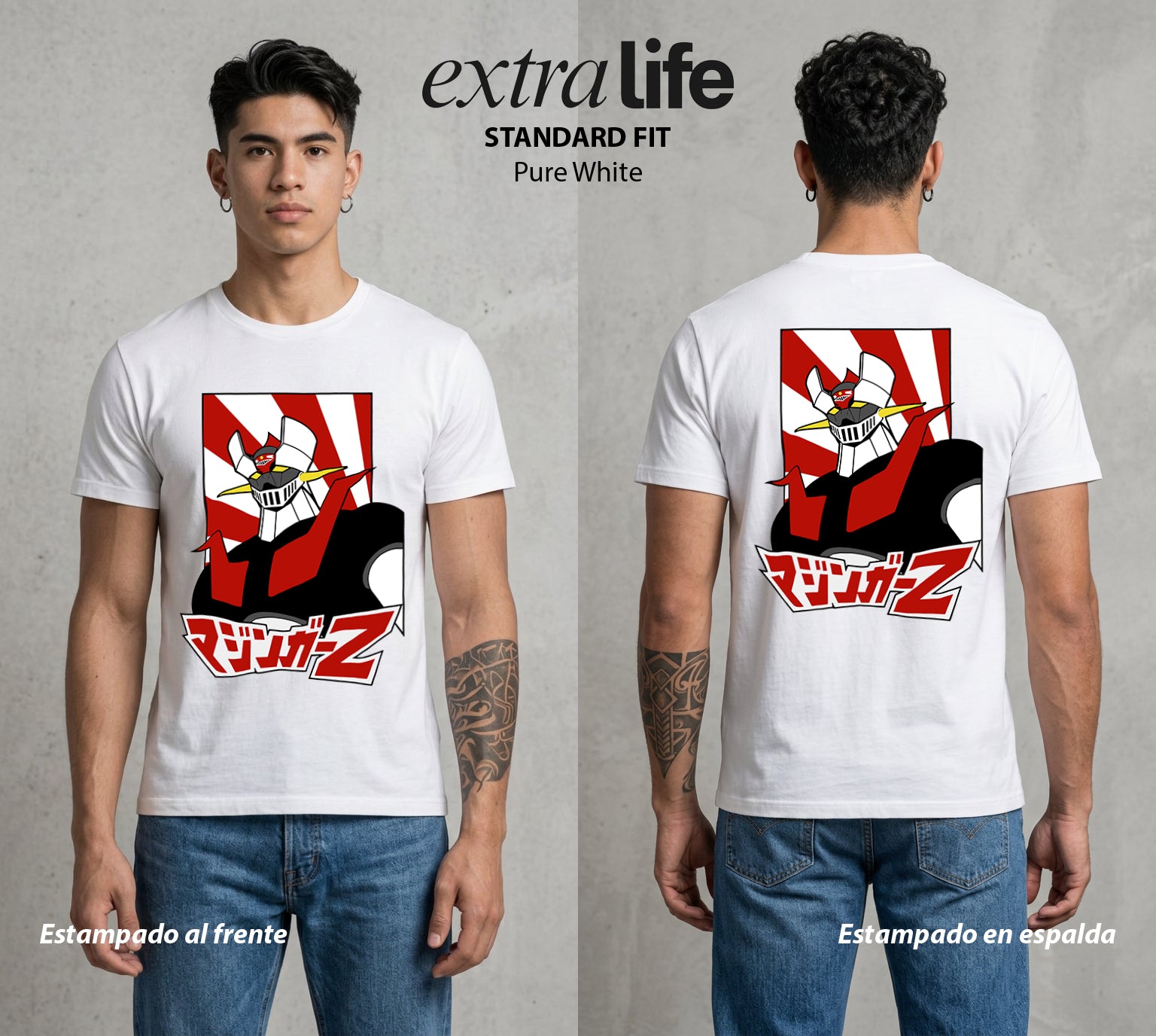 El Coloso de Acero | El Poder del Acero #02355 - Playera Standard Fit | Pure White - Foto en modelo