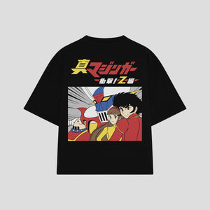 Playera streetwear premium de anime y gaming ExtraLife MX, corte oversized drop shoulder ligero y fresco en color Deep Black y Off-White, moda urbana mexicana de culto.