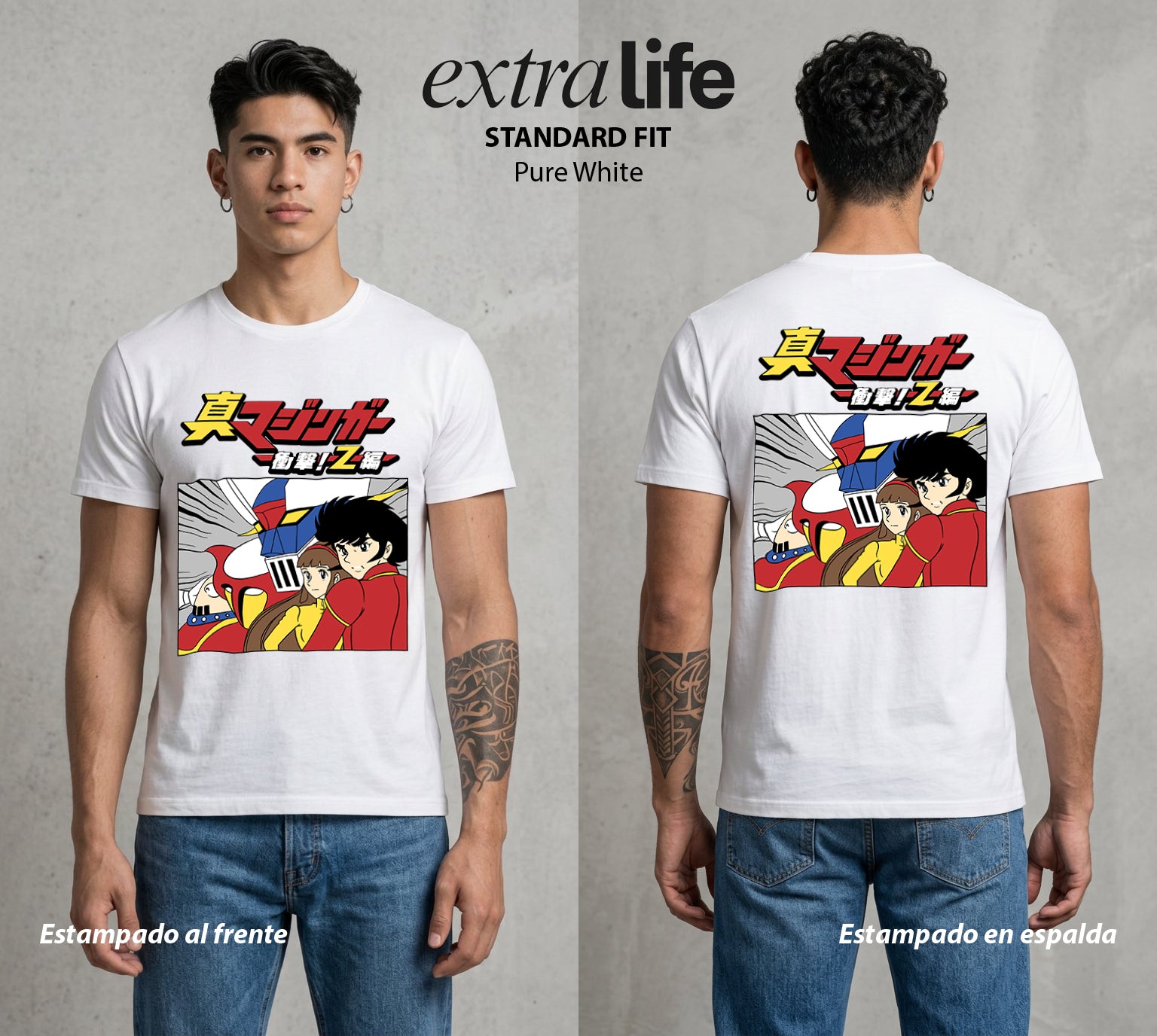 El Coloso de Acero | El Poder del Acero #02359 - Playera Standard Fit | Pure White - Foto en modelo