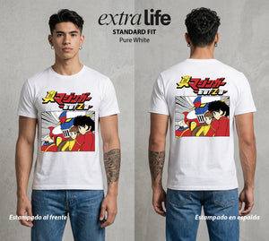 El Coloso de Acero | El Poder del Acero #02359 - Playera Standard Fit | Pure White - Foto en modelo