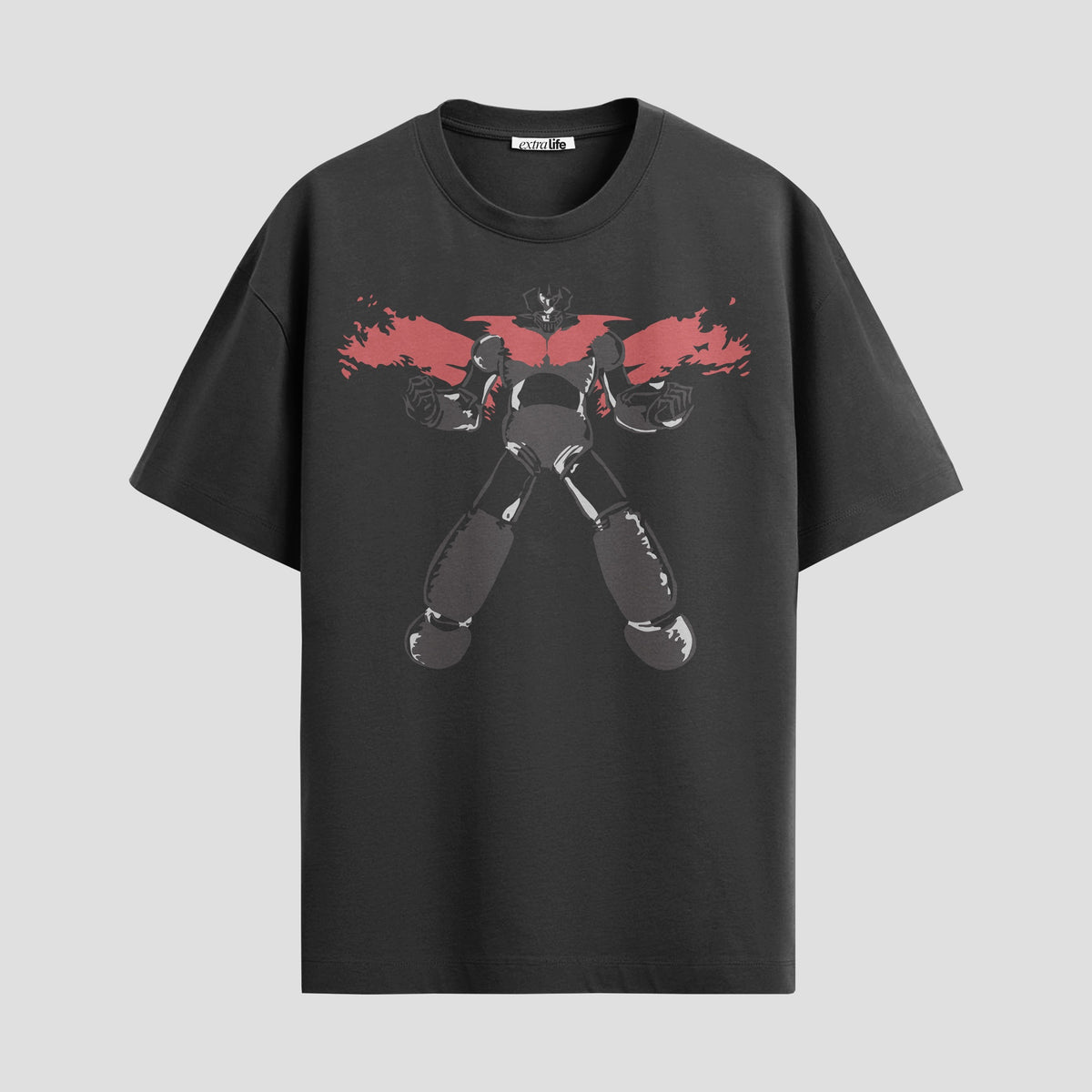 Playera urbana de anime y gaming ExtraLife MX, corte Classic Premium unisex ligero y transpirable en color Deep Black y Pure White, ropa de uso diario para gym y casual.