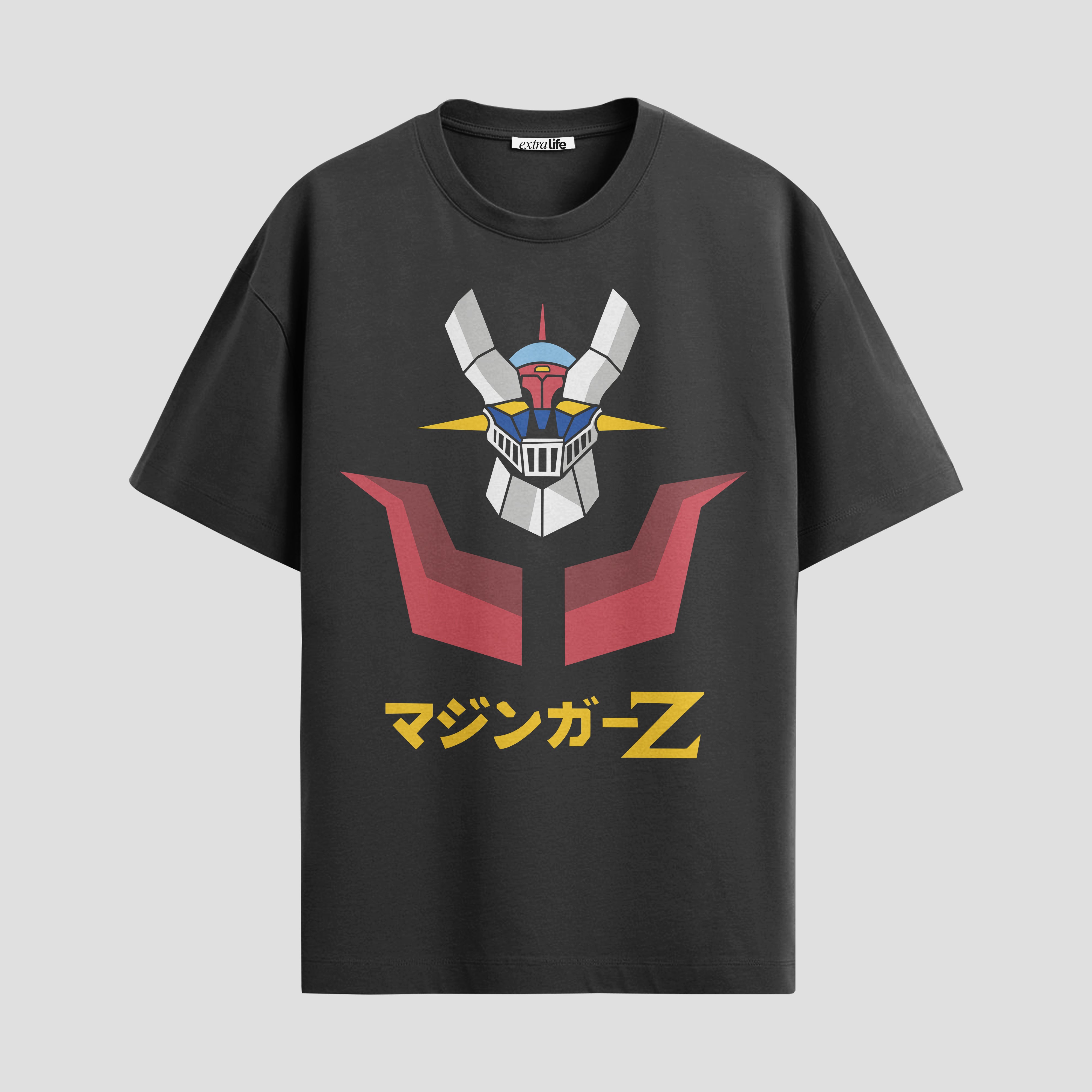 Playera urbana de anime y gaming ExtraLife MX, corte Standard Fit unisex ligero y transpirable en color Deep Black y Pure White, ropa de uso diario para gym y casual.