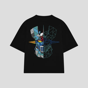 Playera streetwear premium de anime y gaming ExtraLife MX, corte oversized drop shoulder ligero y fresco en color Deep Black y Off-White, moda urbana mexicana de culto.