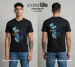 El Coloso de Acero | El Poder del Acero #02363 - Playera Standard Fit | Deep Black - Foto en modelo