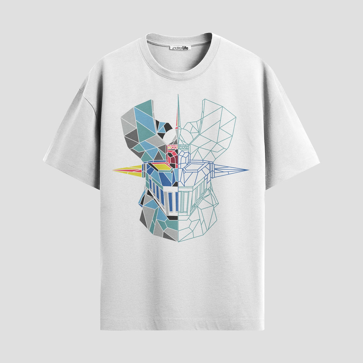 Playera urbana de anime y gaming ExtraLife MX, corte Classic Premium unisex ligero y transpirable en color Deep Black y Pure White, ropa de uso diario para gym y casual.
