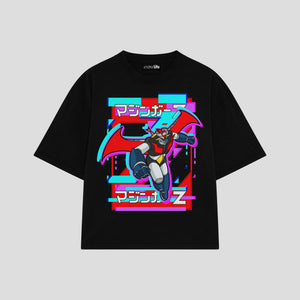 Playera streetwear premium de anime y gaming ExtraLife MX, corte oversized drop shoulder ligero y fresco en color Deep Black y Off-White, moda urbana mexicana de culto.