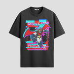 Playera urbana de anime y gaming ExtraLife MX, corte Standard Fit unisex ligero y transpirable en color Deep Black y Pure White, ropa de uso diario para gym y casual.