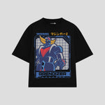 Playera streetwear premium de anime y gaming ExtraLife MX, corte oversized drop shoulder ligero y fresco en color Deep Black y Off-White, moda urbana mexicana de culto.