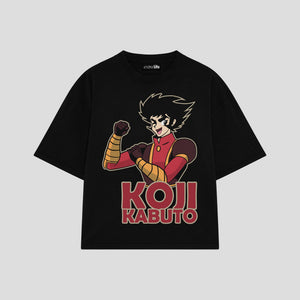 Playera streetwear premium de anime y gaming ExtraLife MX, corte oversized drop shoulder ligero y fresco en color Deep Black y Off-White, moda urbana mexicana de culto.