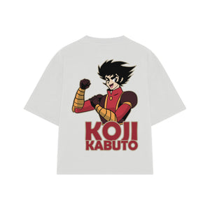 Playera streetwear premium de anime y gaming ExtraLife MX, corte oversized drop shoulder ligero y fresco en color Deep Black y Off-White, moda urbana mexicana de culto.