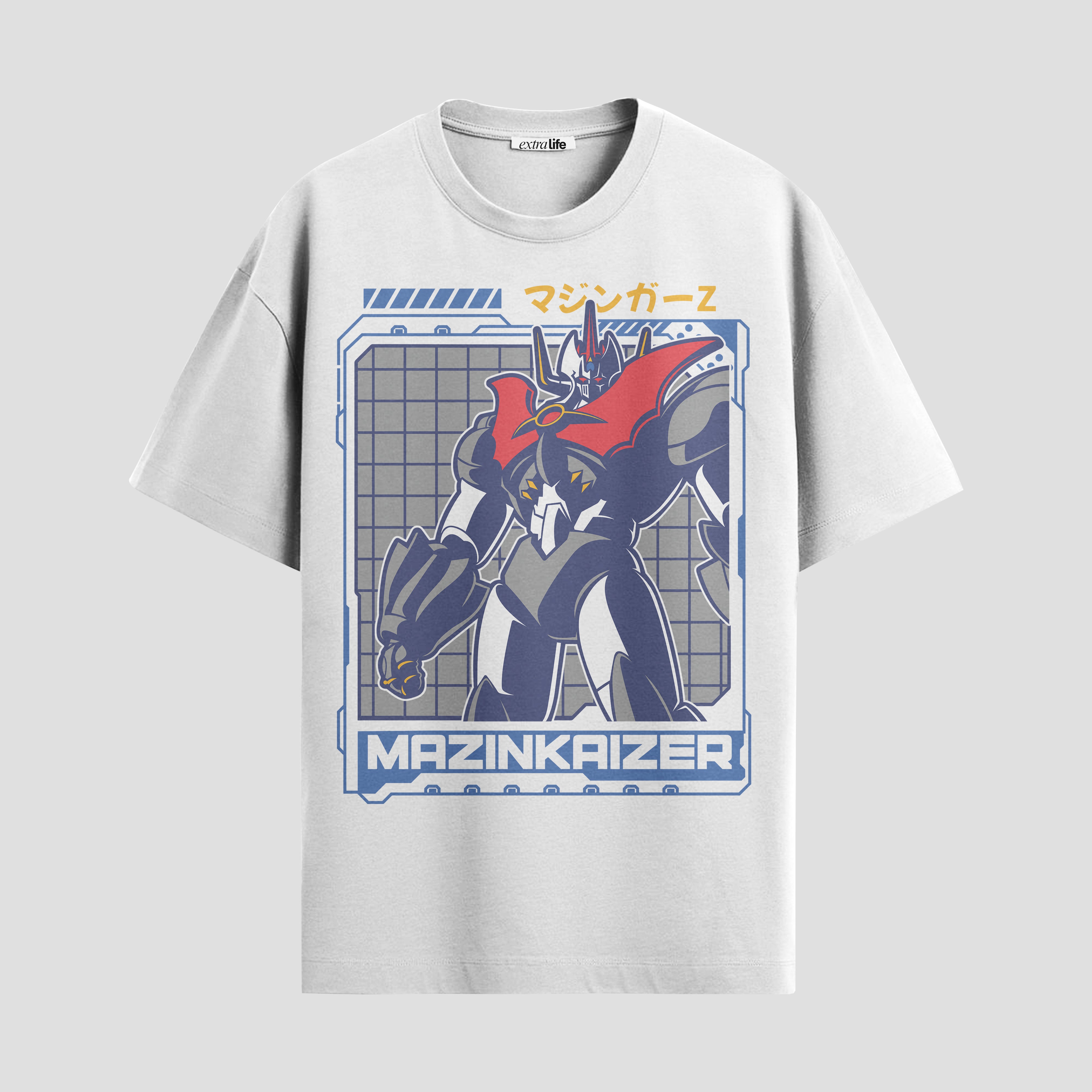 Playera urbana de anime y gaming ExtraLife MX, corte Standard Fit unisex ligero y transpirable en color Deep Black y Pure White, ropa de uso diario para gym y casual.