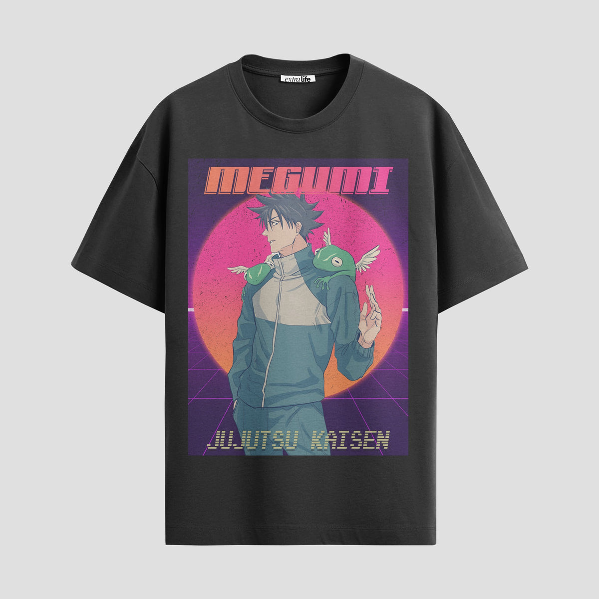 Playera urbana de anime y gaming ExtraLife MX, corte Classic Premium unisex ligero y transpirable en color Deep Black y Pure White, ropa de uso diario para gym y casual.