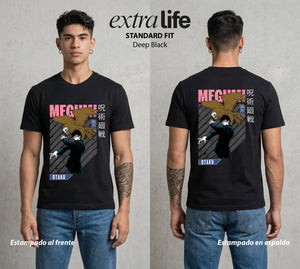 El Arte de las Maldiciones | El Fushiguro del Clan #02384 - Playera Standard Fit | Deep Black - Foto en modelo