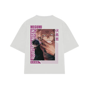 Playera streetwear premium de anime y gaming ExtraLife MX, corte oversized drop shoulder ligero y fresco en color Deep Black y Off-White, moda urbana mexicana de culto.