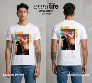 El Arte de las Maldiciones | El Brujo de las Bestias #02388 - Playera Standard Fit | Pure White - Foto en modelo