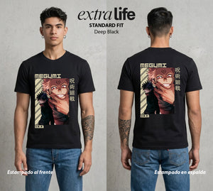 El Arte de las Maldiciones | Bestias del Oscuro #02389 - Playera Standard Fit | Deep Black - Foto en modelo