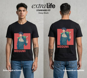 El Arte de las Maldiciones | El Invocador de Sombras #02393 - Playera Standard Fit | Deep Black - Foto en modelo