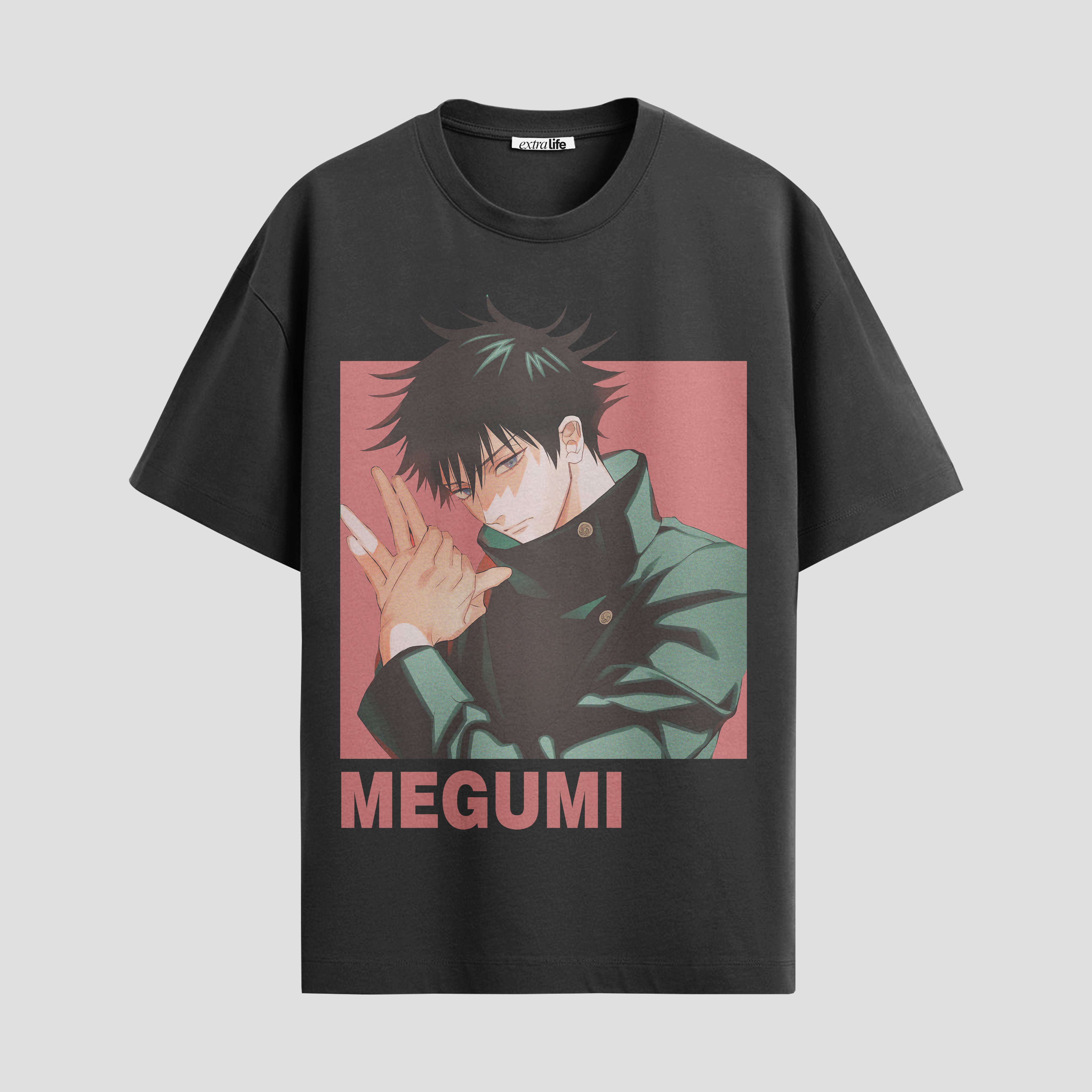 Playera urbana de anime y gaming ExtraLife MX, corte Standard Fit unisex ligero y transpirable en color Deep Black y Pure White, ropa de uso diario para gym y casual.
