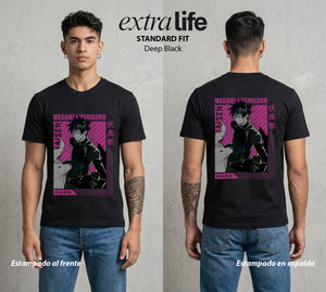 El Arte de las Maldiciones | Bestias del Oscuro #02397 - Playera Standard Fit | Deep Black - Foto en modelo