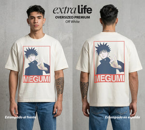 El Arte de las Maldiciones | El Invocador de Sombras #02401 - Playera Oversized Premium | Off White - Foto en modelo