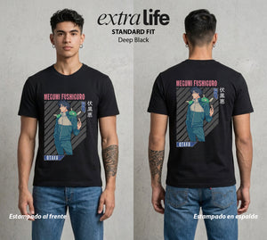 El Arte de las Maldiciones | El Heredero de las Sombras #02406 - Playera Standard Fit | Deep Black - Foto en modelo