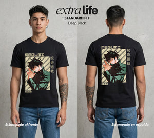 El Arte de las Maldiciones | El Invocador de Sombras #02409 - Playera Standard Fit | Deep Black - Foto en modelo