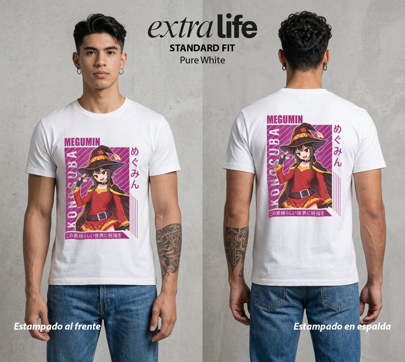 La Otra Vida del Heroe | La Maga sin Limite #02417 - Playera Standard Fit | Pure White - Foto en modelo