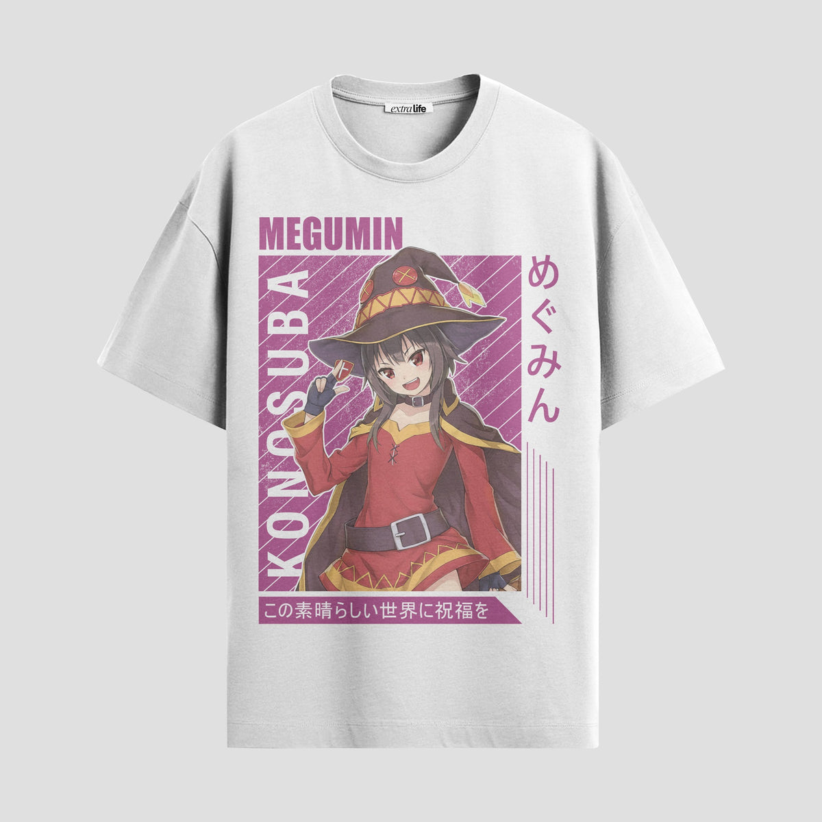 Playera urbana de anime y gaming ExtraLife MX, corte Classic Premium unisex ligero y transpirable en color Deep Black y Pure White, ropa de uso diario para gym y casual.