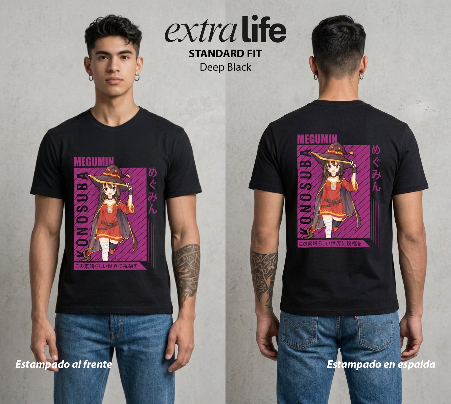 La Otra Vida del Heroe | La Maga sin Limite #02428 - Playera Standard Fit | Deep Black - Foto en modelo