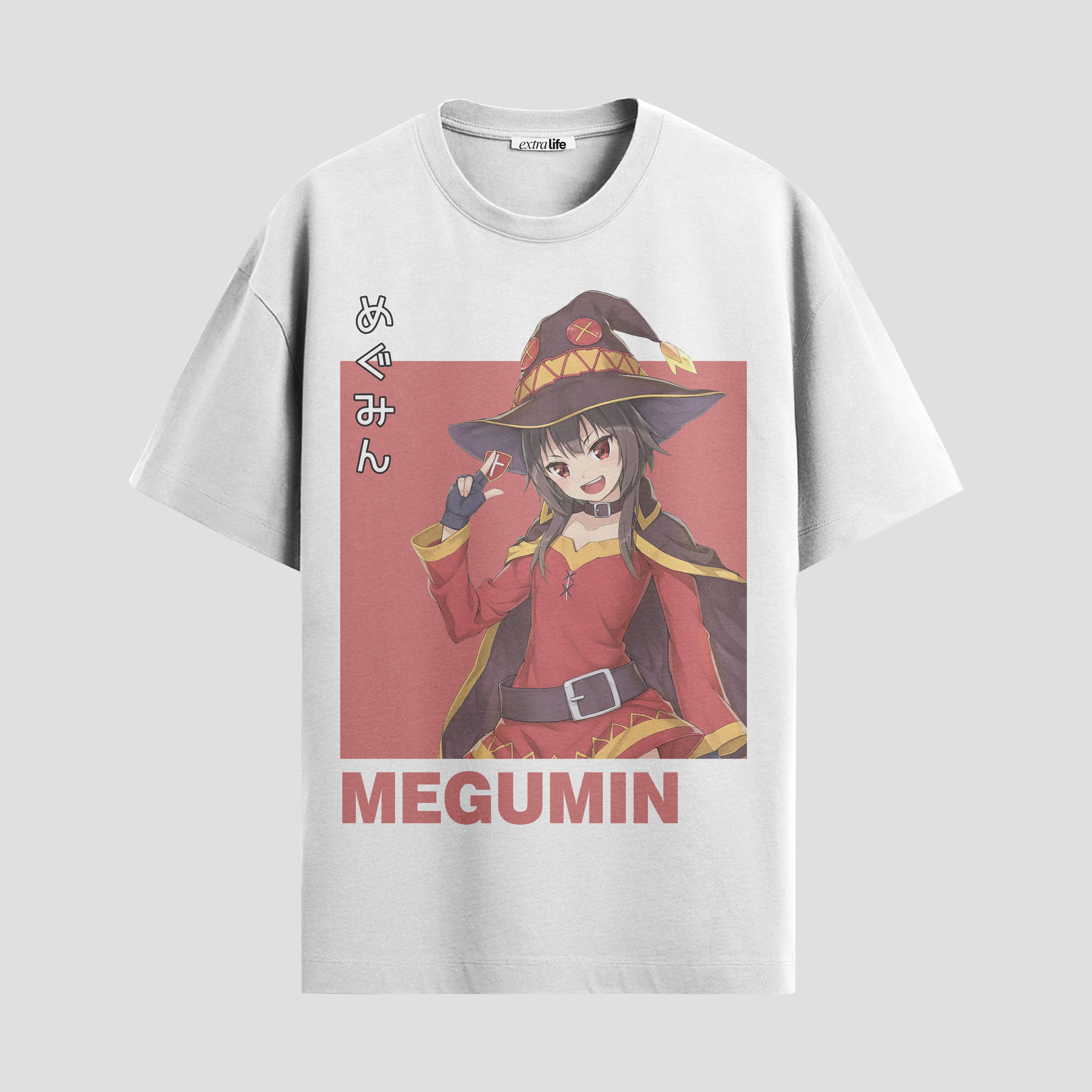 Playera urbana de anime y gaming ExtraLife MX, corte Standard Fit unisex ligero y transpirable en color Deep Black y Pure White, ropa de uso diario para gym y casual.