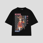 Playera streetwear premium de anime y gaming ExtraLife MX, corte oversized drop shoulder ligero y fresco en color Deep Black y Off-White, moda urbana mexicana de culto.