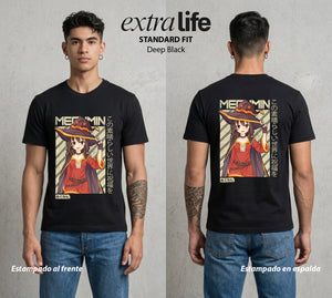 La Otra Vida del Heroe | La Explosion y Solo Explosion #02443 - Playera Standard Fit | Deep Black - Foto en modelo