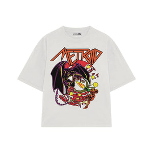 Playera streetwear premium de anime y gaming ExtraLife MX, corte oversized drop shoulder ligero y fresco en color Deep Black y Off-White, moda urbana mexicana de culto.