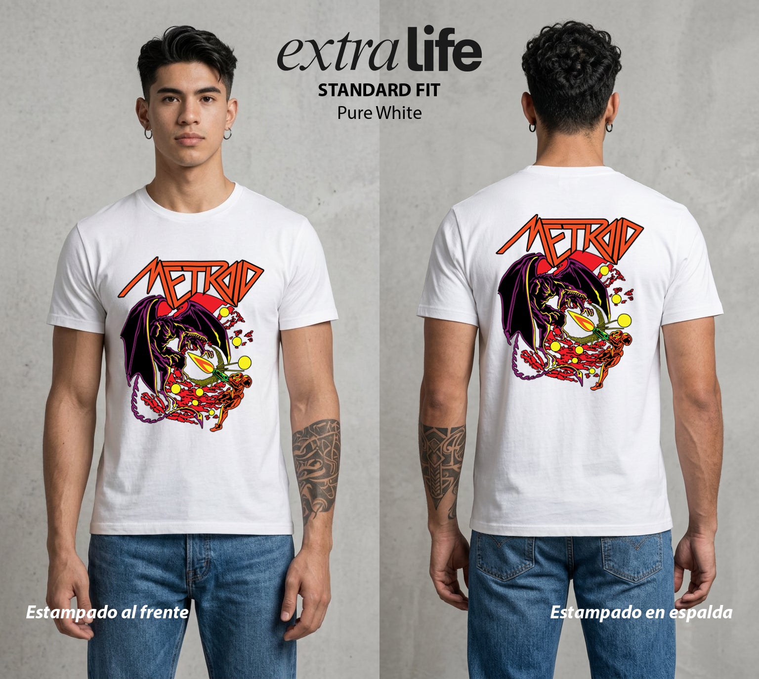 La Cazadora Intergalactica | El Poder del Traje #02447 - Playera Standard Fit | Pure White - Foto en modelo