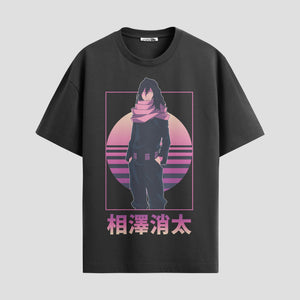 Playera urbana de anime y gaming ExtraLife MX, corte Standard Fit unisex ligero y transpirable en color Deep Black y Pure White, ropa de uso diario para gym y casual.