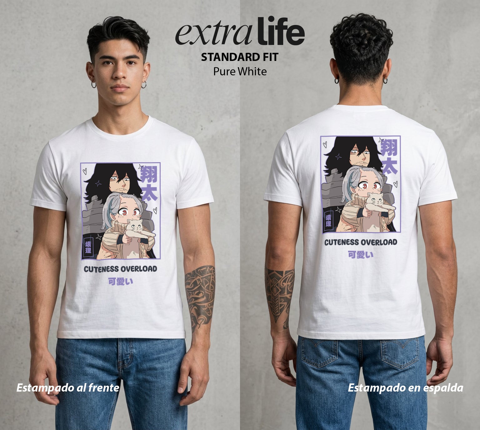 La Academia de Heroes | El Borrador de Poderes #02452 - Playera Standard Fit | Pure White - Foto en modelo